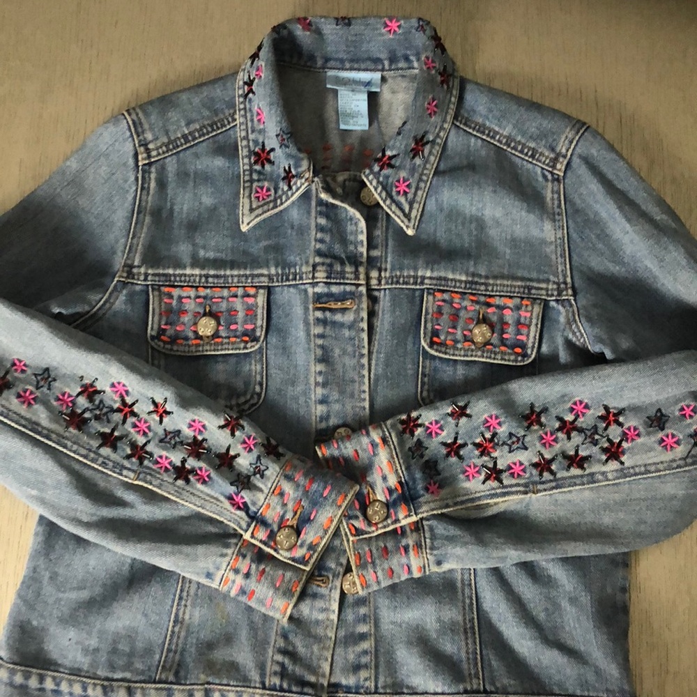 So Blue Sigrid Oslen Denim Jacket Embroidered - image 8